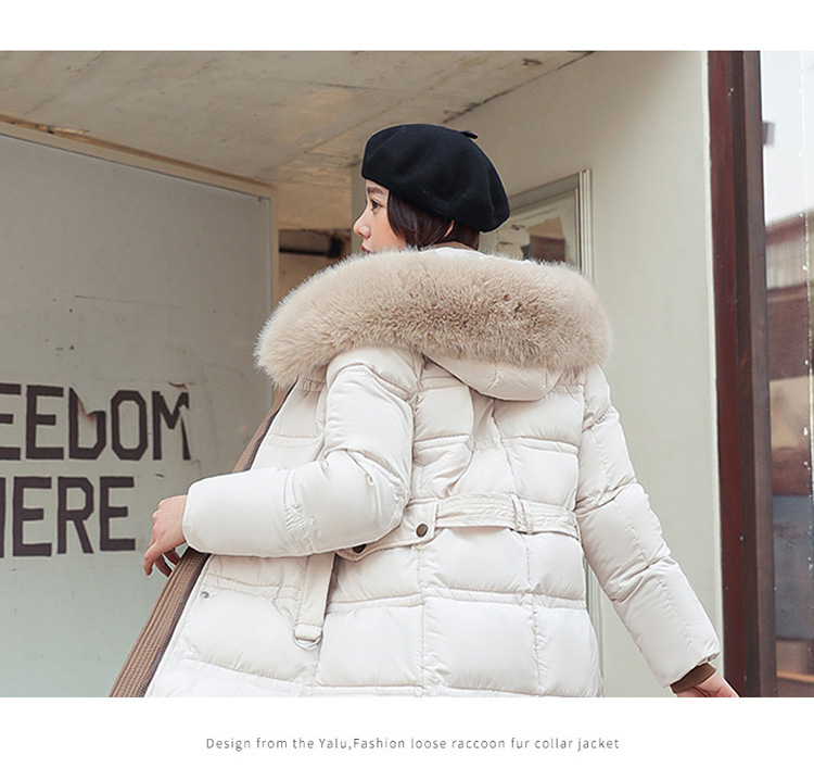 Parka para mujer, abrigos de invierno para mujer, chaqueta de invierno con pelo largo y pesado, cinturón para cultivar la moralidad, abrigo para mujer 2022 8603_voghion.com