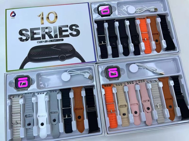 30promax Watch Series 10 Infinite Screen Versione 7+1 Cinturini Il più recente SmartWatch Sportivo Bluetooth Chiamata Telefonica Intelligente_voghion.com