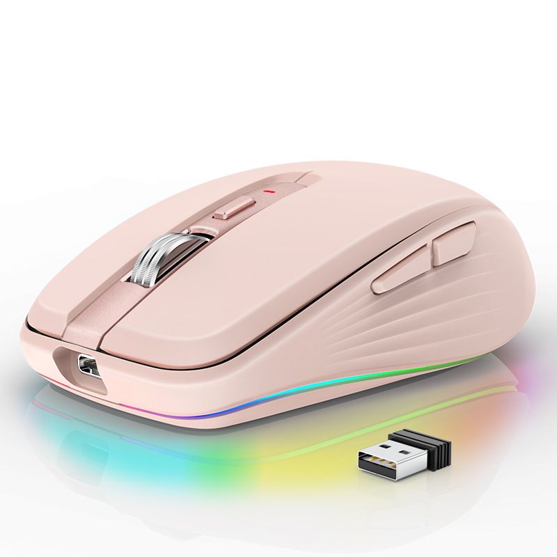M303 Draadloze Bluetooth-oplaadbare RGB-lichtgevende gamingmuis Tablet Laptop_voghion.com