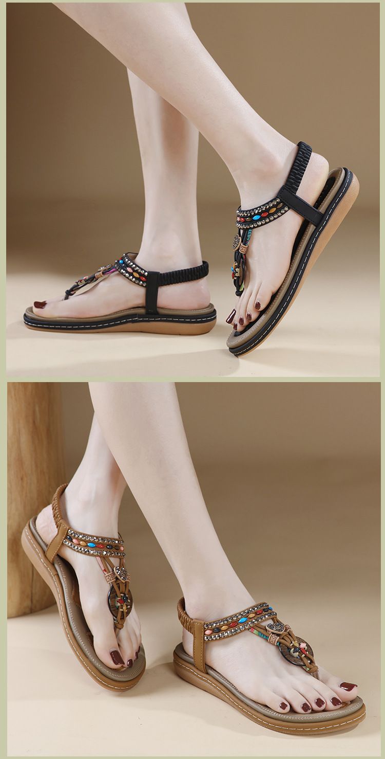 W676-2 New 2025 Toe-Post Rhinestone Sandals For Women Comfortable_voghion.com