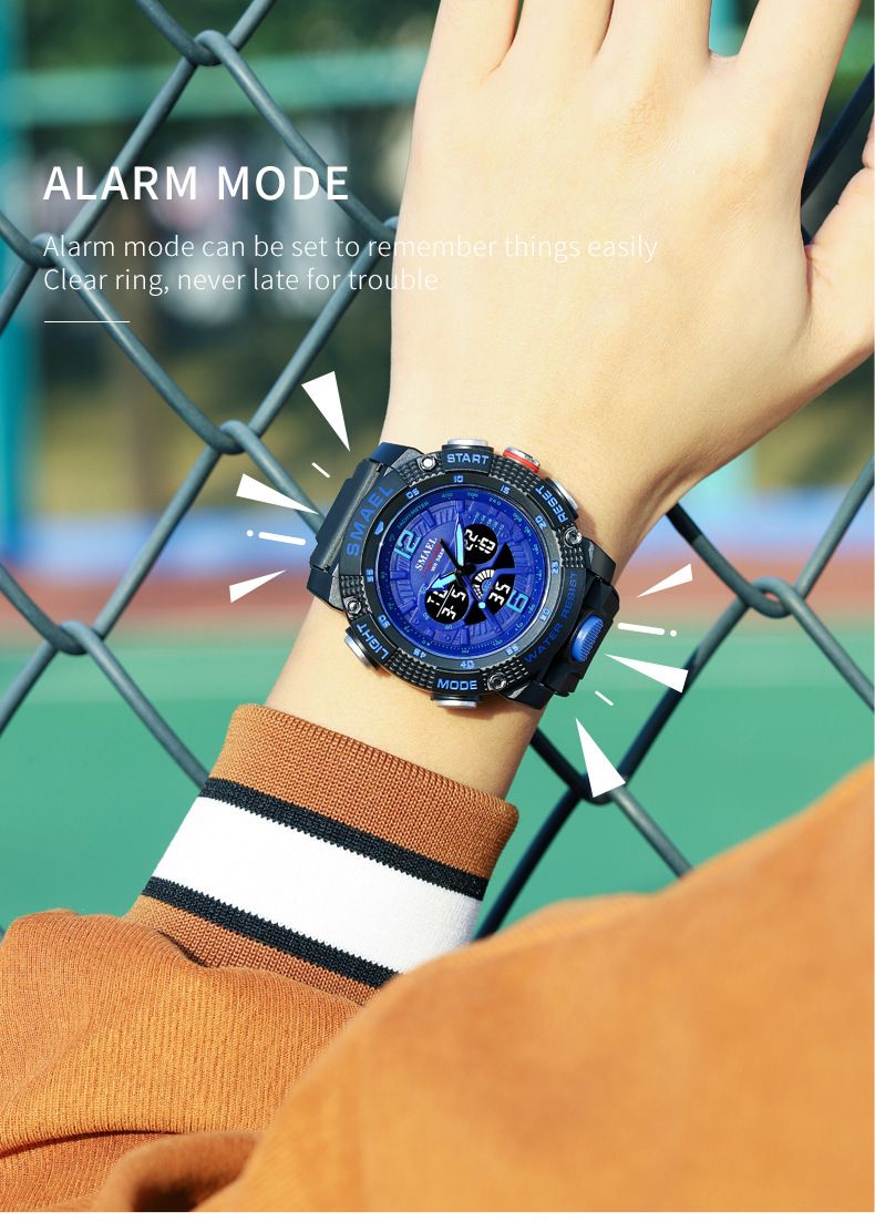Digitale, analoge, wasserdichte Sportuhr für Herren mit LED-Hintergrundbeleuchtung, multifunktionale Outdoor-Armbanduhr für den Freizeit-, Business- und aktiven Lebensstil_voghion.com