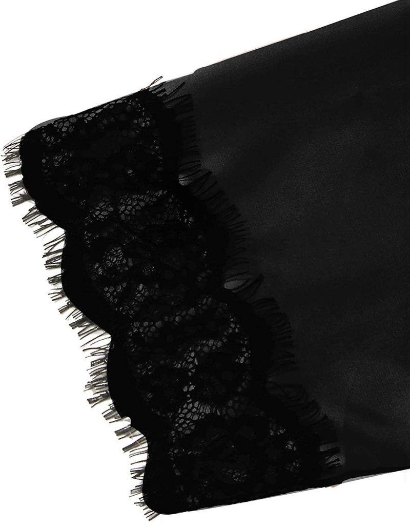 Pigiama da donna 4 pezzi in pizzo con bretelle Pigiama da donna estivo con camicia da notte Camicia da notte_voghion.com