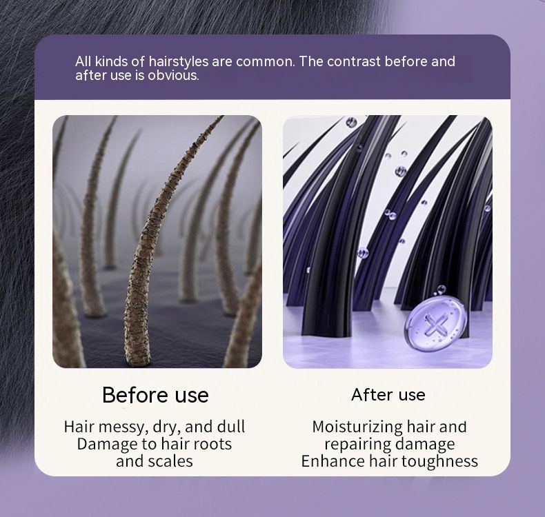 New lazy straight hair comb wireless hair straightener small USB charging portable travel curling and straightening dual purpose artifact_voghion.com