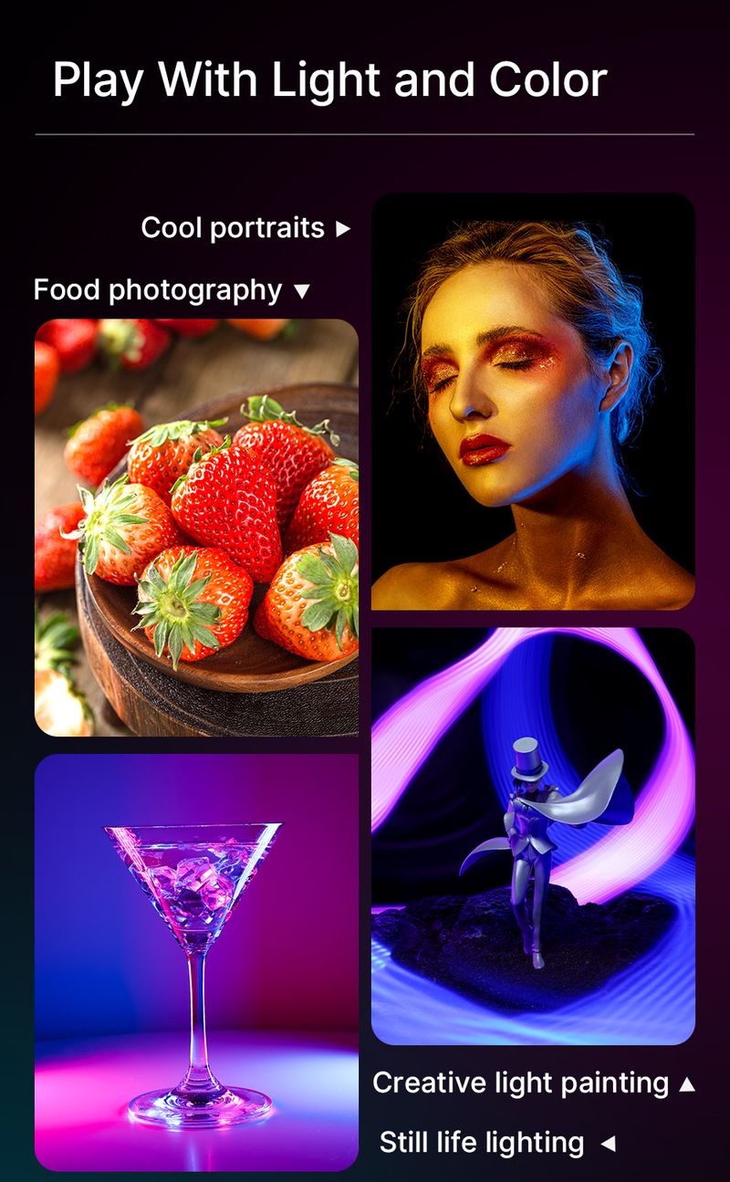 Ulanzi VL120 Full Color RGB Video 2500K-9000K LED Photography Lighting Dimmable Camera Live Vlog Fill Light_voghion.com
