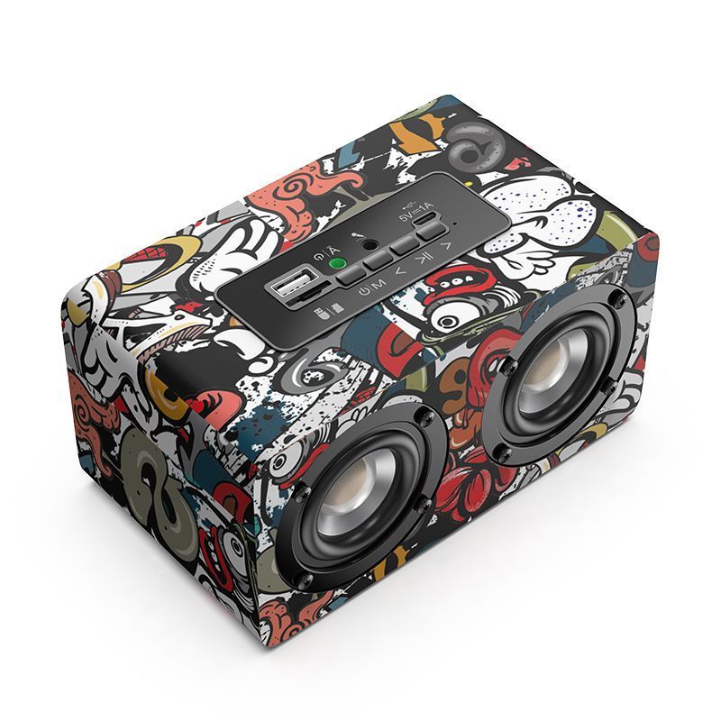 German Bluetooth Wireless Mini Speaker Small Card Slot Desktop Computer Store Exclusive Super Bass Subwoofer_voghion.com