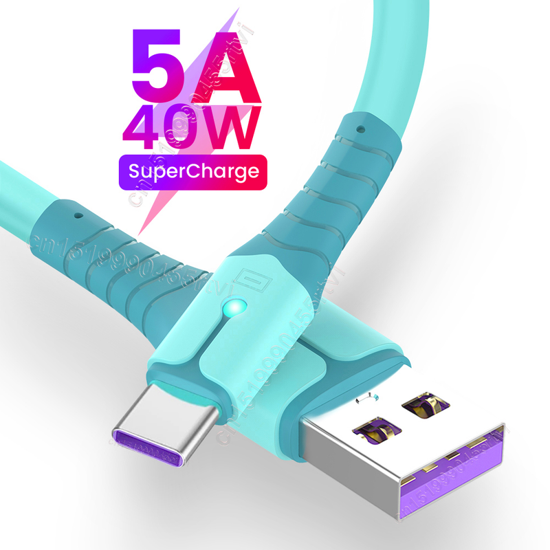 Type USB C Cable 5A Fast Charging USB C Cable for Huawei Data Cord Charger USB Type C Cable For Honor Xiaomi P    able  _voghion.com