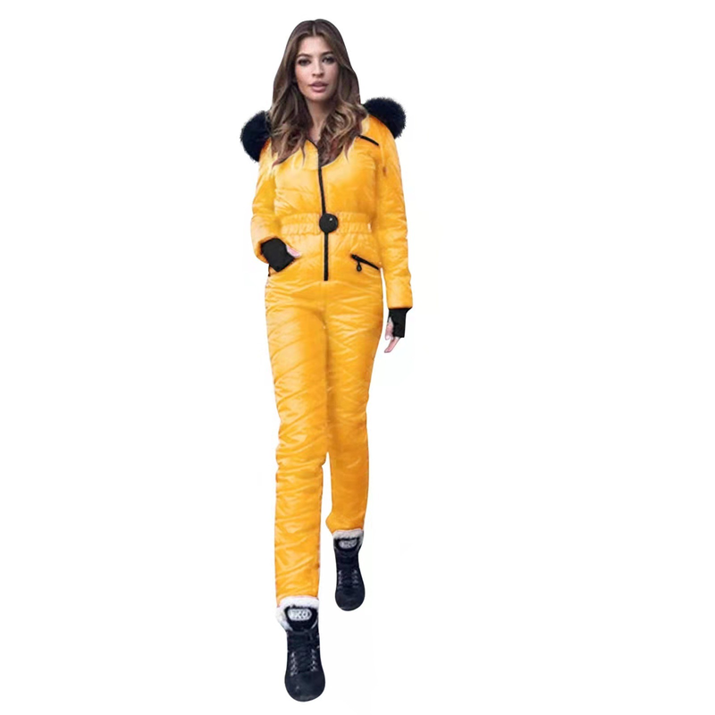 Warme, einfarbige Freizeit-Skihose für Damen_voghion.com