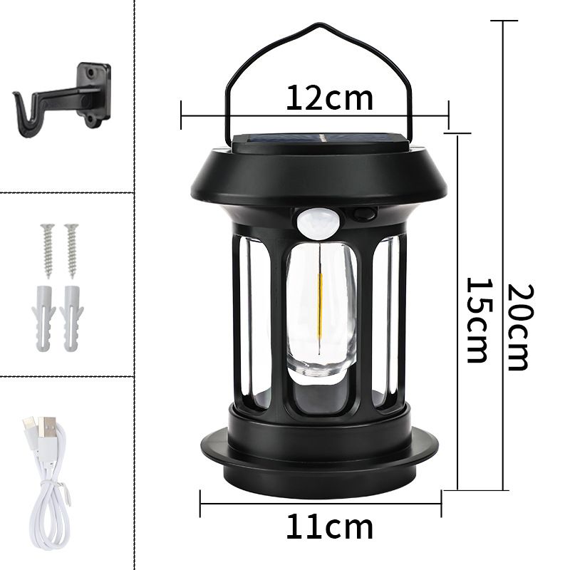 Solar Multi Functional Camping Tent Work Outdoor Lighting Light Portable Horse Lantern_voghion.com