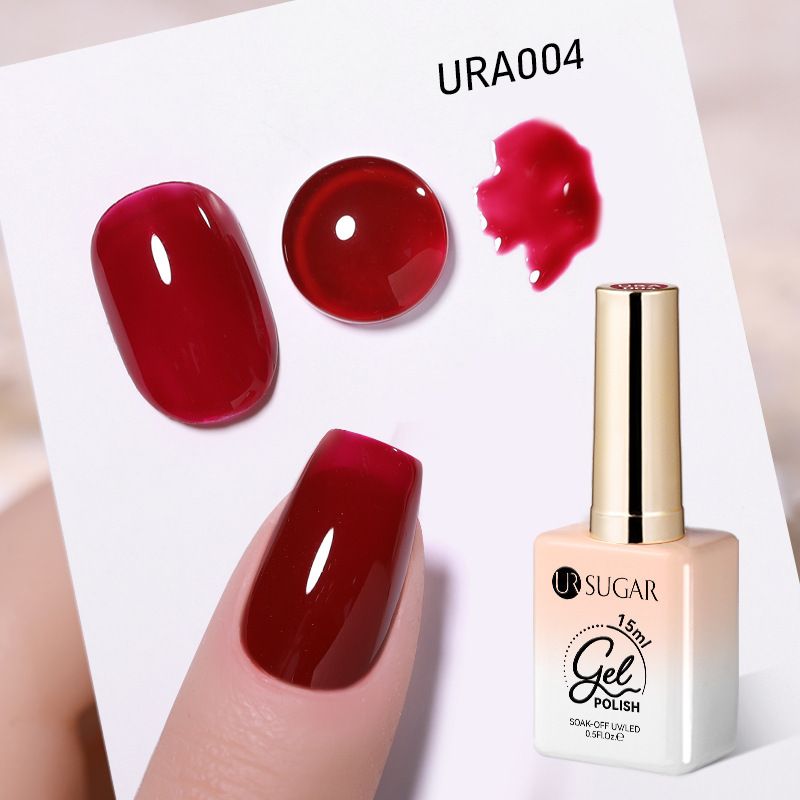 URSUGAR15ML New Classic Solid Color Nude Glitter Sequin Nail Polish Gel_voghion.com