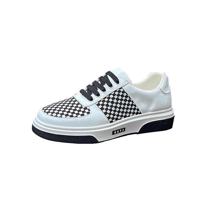 Casual For Men 2025 Light Luxury Trendy Brand Genuine Leather Woven Sports White Shoes Height Increasing Fashion Color_voghion.com