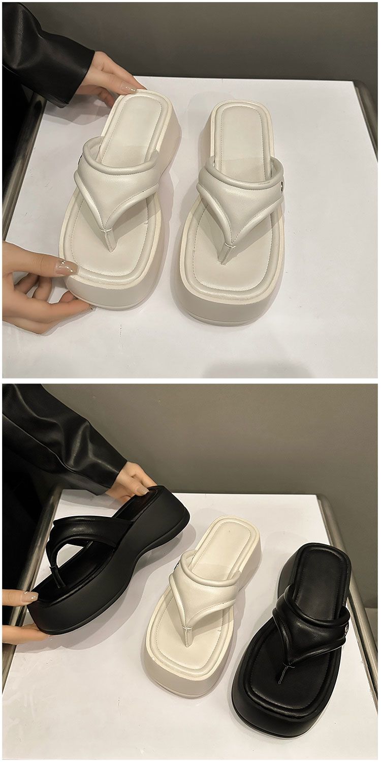 Niche design sandals for women 2024 new metal buckle flip flops summer outdoor open-toed Roman sandals_voghion.com