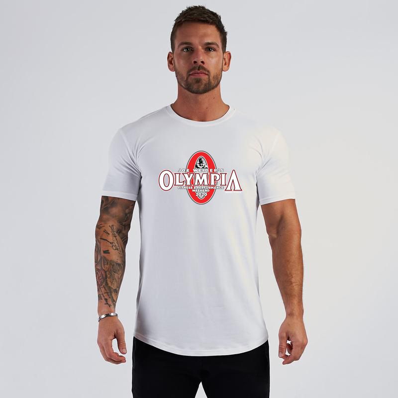 Camiseta deportiva de verano para hombre, de algodón puro, con cuello redondo, personalizada, con estampado grande, ajustada e informal_voghion.com