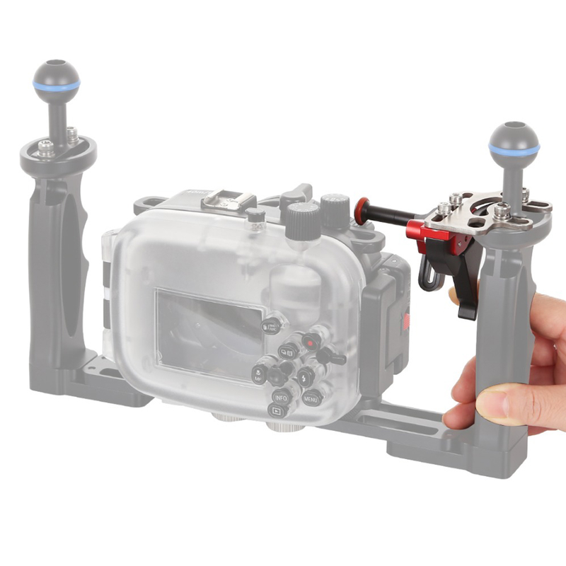 Aluminium-Shutter-Trigger-Verlängerungshebel-Montageadapter, Zubehör für Tauchtablett-Stabilisator, Unterwasserkamera-Gehäuse_voghion.com