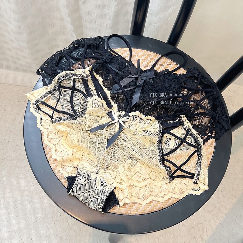 LuvBox Delicious Sweetheart* Mutandine estive in pizzo, in rete femminile, con spalline sottili incrociate, alla moda, traspiranti, da donna_voghion.com