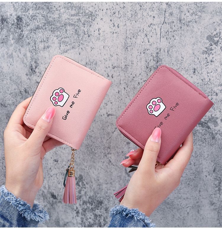 New Korean Style Wallet Women's Short Large Capacity Zipper Wallet All-Match Fashion Simple Clutch_voghion.com