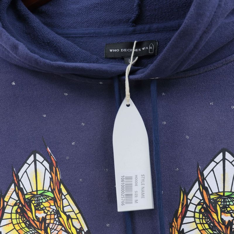 Abbigliamento maschile all'ingrosso Who Decides War felpe con cappuccio e pantaloni della tuta da uomo e da donna lavati e consumati con pantaloni micro svasati_voghion.com