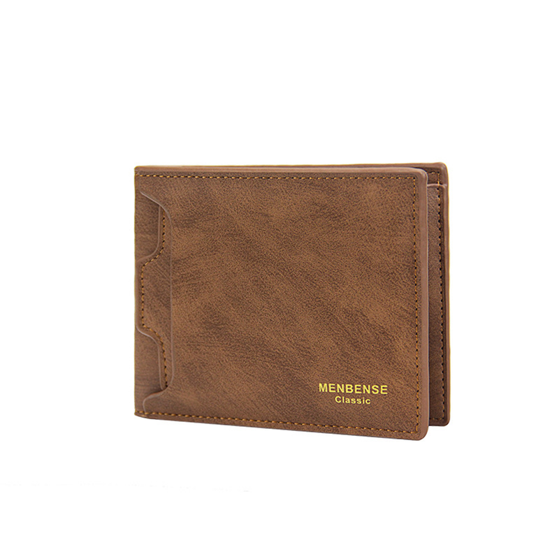 Kjiuyou Men Wallet Slim Multi-slots Short Frosted Large Capacity Detachable Card Holder Leather Bi-fold Male Business Pocket Wallet Daily Use_voghion.com