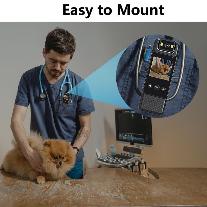 HD 1080P Portable Sports Camera – 1800° Rotating Action Cam For Outdoor, Meetings & Recording_voghion.com