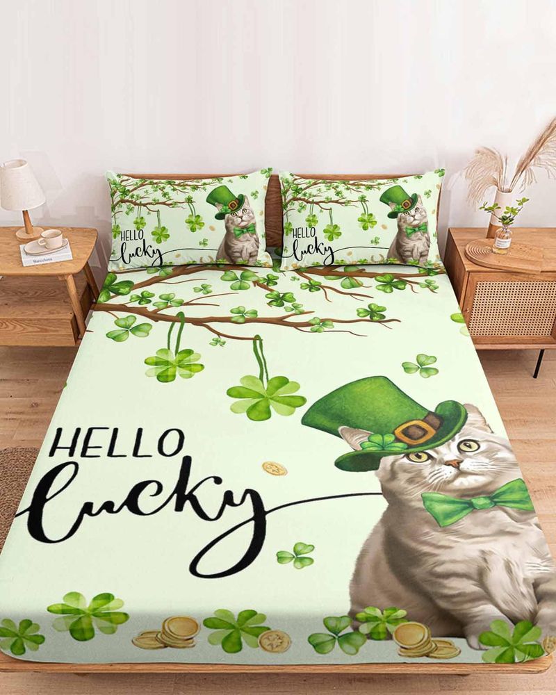 Orange Sunshine Stripe Pattern Spannbettlaken, dreiteiliges Set, Digitaldruck-Bettwäscheset für Erwachsene und Kinder_voghion.com