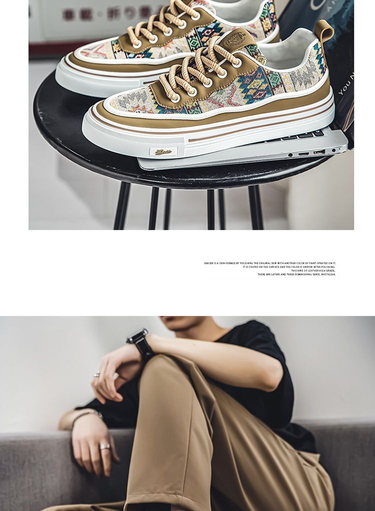 New Summer 2024 Breathable Canvas Men's Fashion Printed Student Korean Edition Trendy Casual Versatile Board Shoes Men_voghion.com