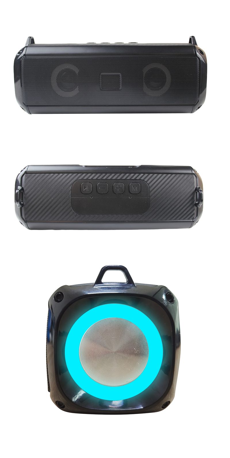 Popular RGB LED Lights Speaker EBS-045 BT 5.0 Portable Wireless Bluetooth Music Player Micrphone Built TF Card Support_voghion.com