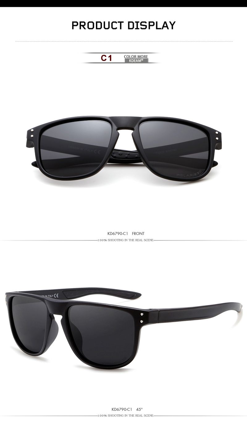 Moda KDEAM Occhiali da sole Polariz resistenti e leggeri, adatti a tutte le taglie, occhiali da sole da uomo, lenti con rivestimento che riducono al minimo i riflessi, custodia rigida_voghion.com