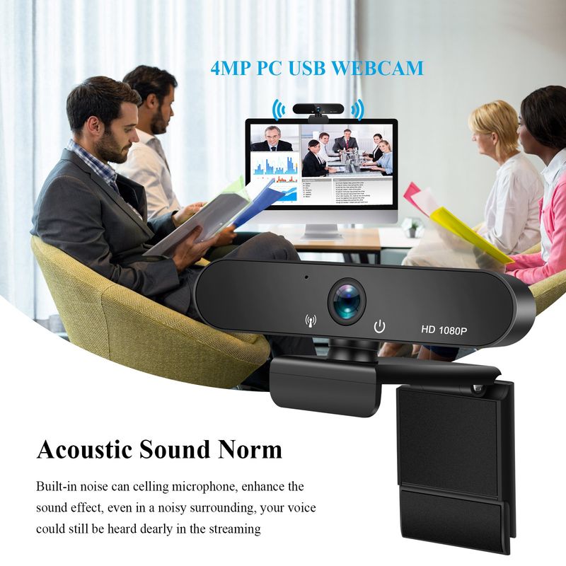 1080P 2K 4K Computer Webcam For Home Video Calling Company Online Meeting 30fps Full HD Microphone Compatible Multiple_voghion.com