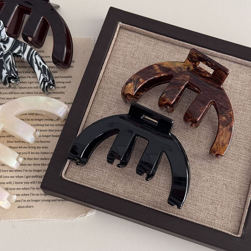 Corea del Sud Francia fermaglio per capelli semi-alto con motivo ambra in acetato fermaglio per capelli di alta qualità con fermaglio per capelli a forma di squalo accessori per capelli femminili_voghion.com