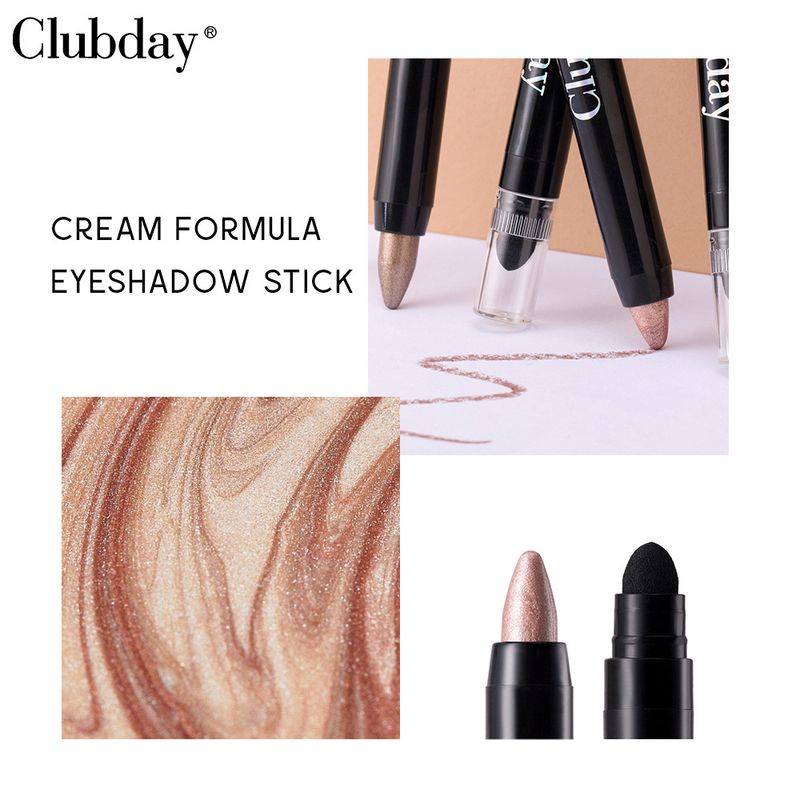 Eye Shadow Clubday Double Headed Pearlescent Eye Shadow Stick Long Lasting Waterproof Lazy Eye Makeup Brightening Highlight Eye Shadow Pen_voghion.com