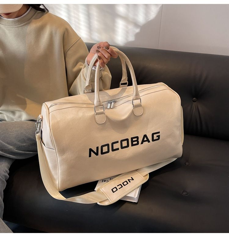 Kostengünstige Leder-Fitness-Frauen-koreanische Cross-Body-Sport-Minimalist-Briefgepäck-Reisetasche mit großer Kapazität_voghion.com