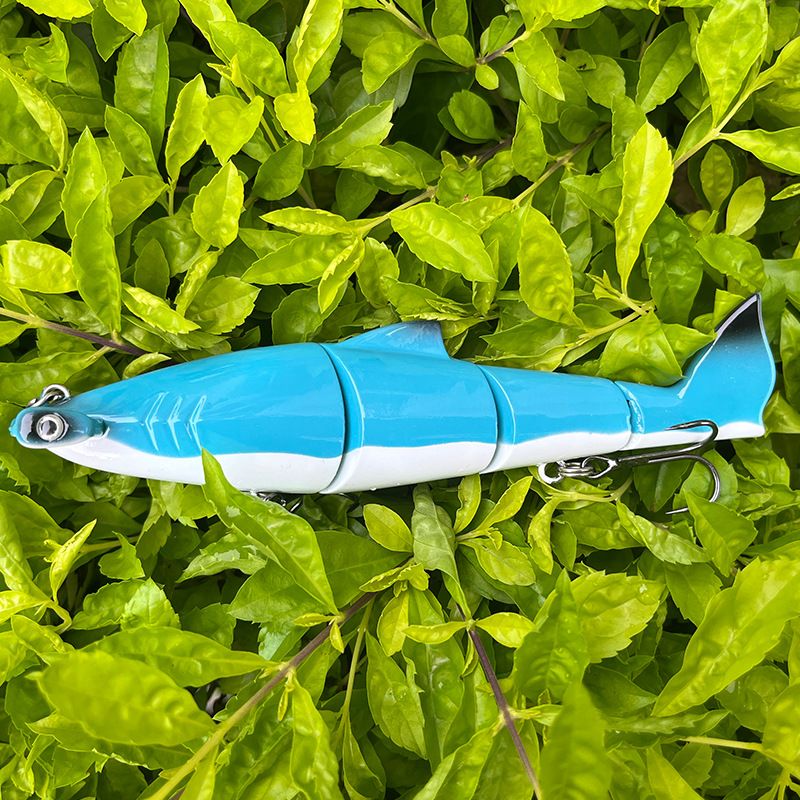 New Submerged Big Bass Trout Pike Four-Section Multi-Section Bionic Shark Lure Hard Bait Crankbait Fishing Gear_voghion.com
