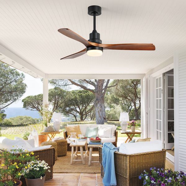 52 Inch Ceiling Fan Light With 6 Speed Remote Reversible Energy-saving DC Motor_voghion.com