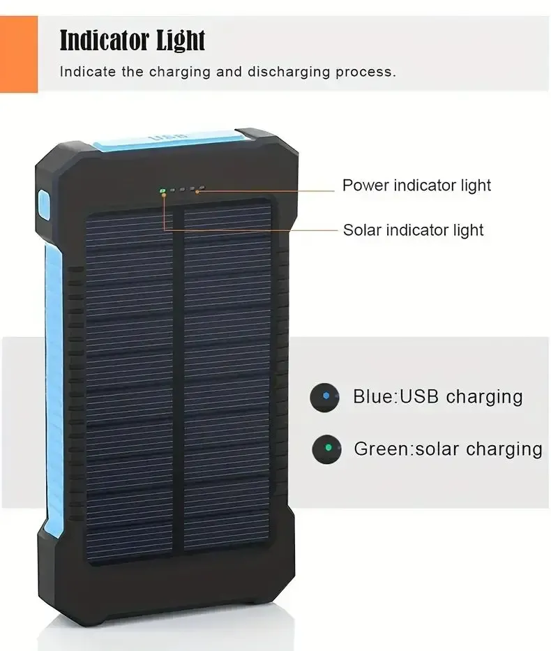 mAh Solar Bank Grote Capaciteit Back-up Batterij Snel Opladen Draagbare Powerbanks 20000 Hulpbatterijen Buiten_voghion.com