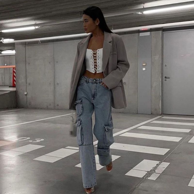 Damenbekleidung Fishbone BH Weste Weiblich Hot Girl Sommer Strap Hollow Short Ärmelloses Top Weiblich_voghion.com