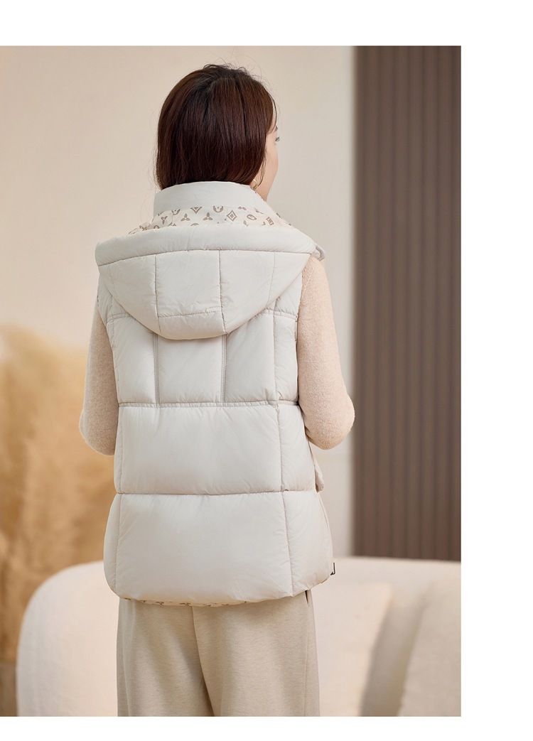 Wendbare Pufferweste mit Kapuze – Gesteppte Winterkleidung für Damen (Beige/Schwarz/Braun/Khaki)_voghion.com