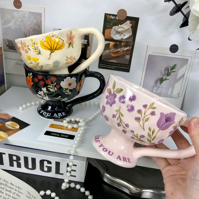 Keramikbecher Kaffeetasse mit großem Fassungsvermögen Wasserbecher für Paare_voghion.com
