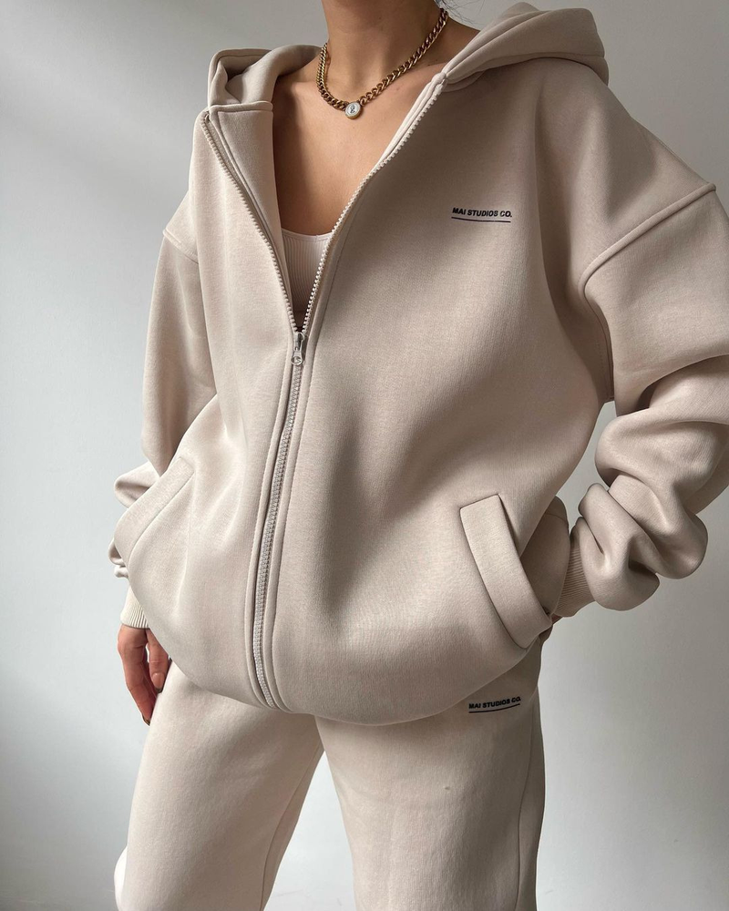Sudadera de terciopelo de manga larga para mujer, pantalones, traje informal con capucha y estampado de moda para mujer_voghion.com