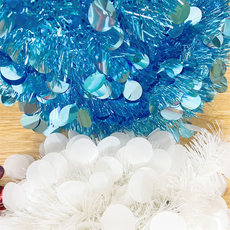 Christmas 150cm folding tree solid color folding decoration tree retractable folding PVC Christmas tree fur strips tree_voghion.com