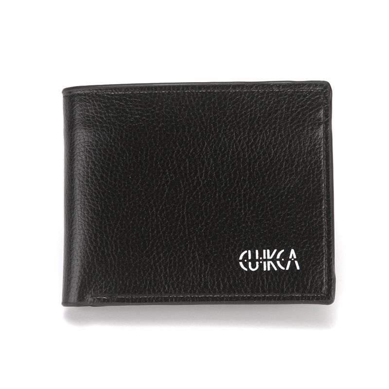 CUIKCA Men's Slim PU Leather Wallet - Compact Tri-Fold Design With Multiple Card Slots, RFID Blocking, Stylish & Lightweight (Black)_voghion.com