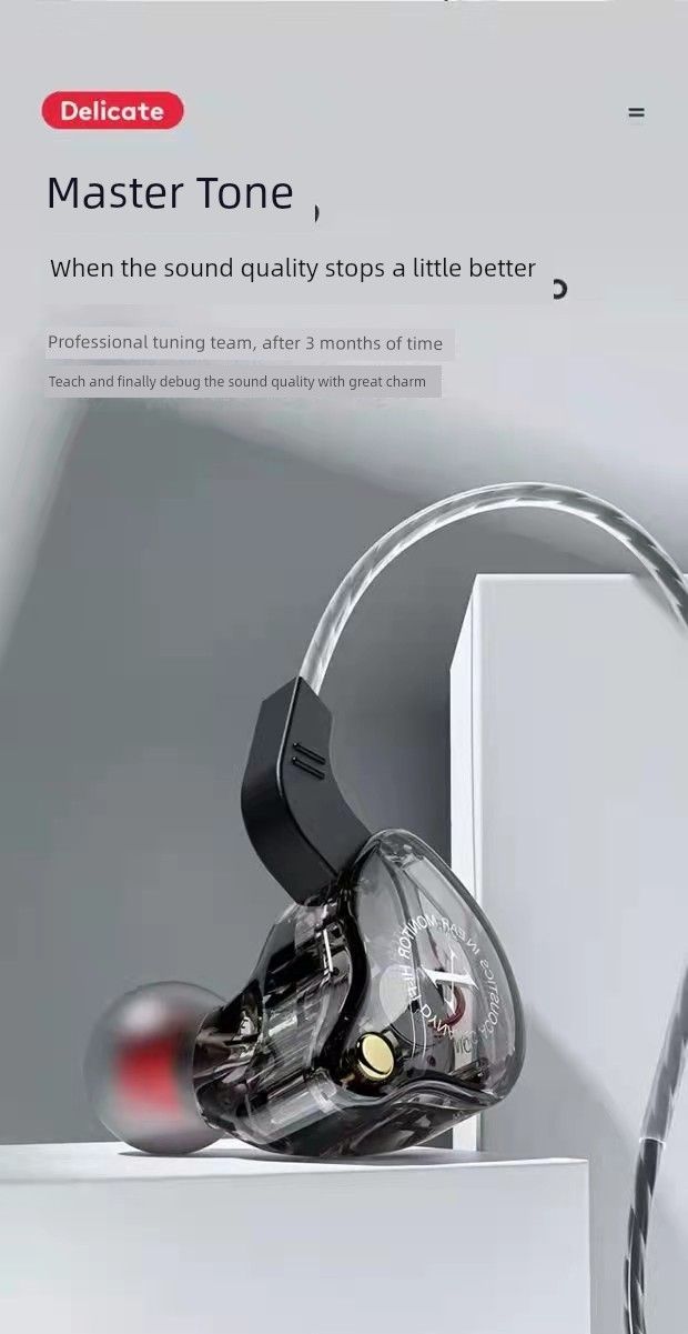 Fengge X2 Original 6d In-Ear 1.2 Mit Kopfhörer und 3 M langem Soundkartenmonitor ohne Mikrofon_voghion.com