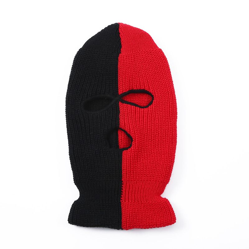 Winter Knit Beanie With Neck Warmer - Stylish Unisex Three-Hole Design For Cold Weather, Windproof & Breathable, Perfect For Riding, Hiking Outdoor_voghion.com