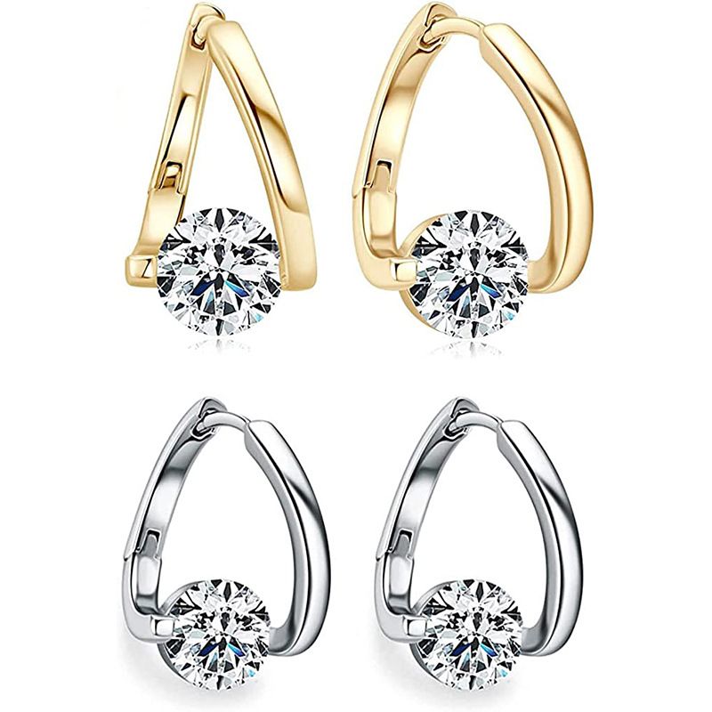 Nuovo stile Instagram coreano con temperamento irregolare, orecchini di diamanti Mosang alla moda e lussuosi_voghion.com