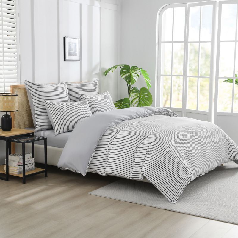 Weiche gewaschene Baumwolle Lange Kissen Bettlaken Quilt Abdeckung Bettwäsche Vier Stück Set_voghion.com