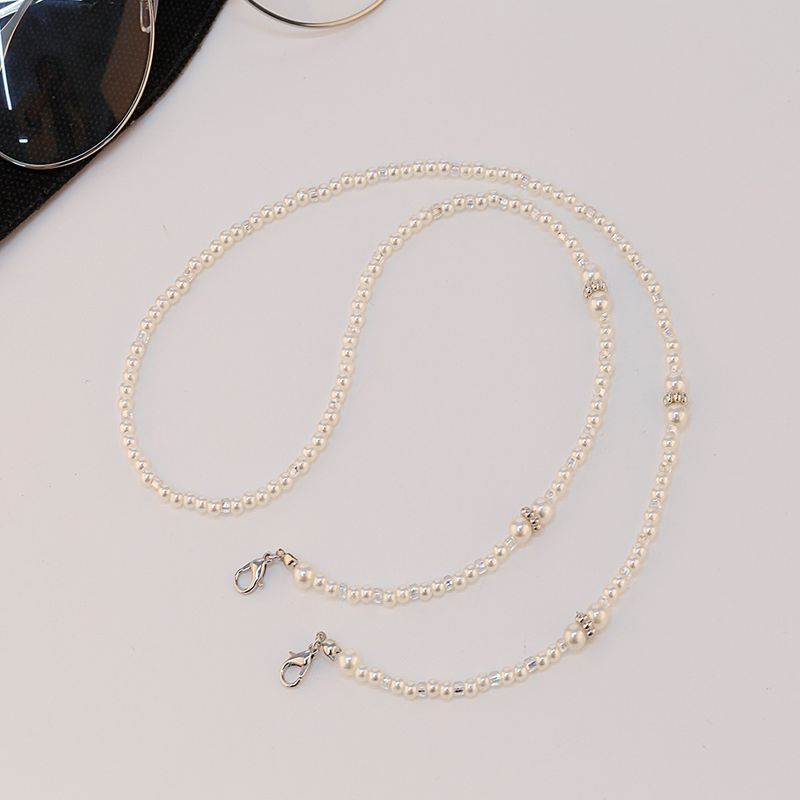 Korean And Japanese New Style Small Fragrance Pearl Anti-Lost Mask Accessories Simple Fashion Glasses Chain_voghion.com