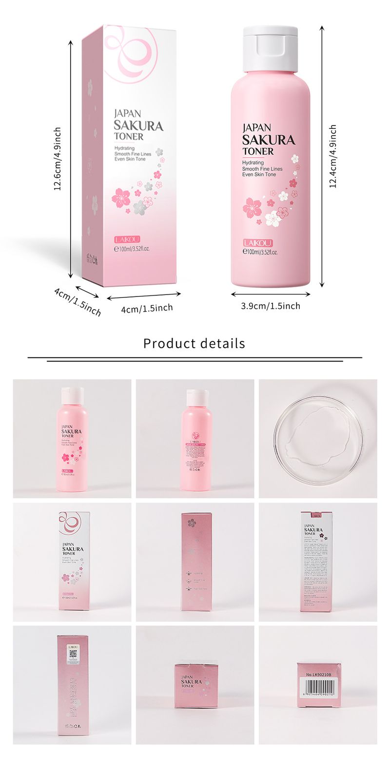 LAIKOU Jaapani Sakura Tooner 100ml Niisutav ja Niisutav Toonik Nahahooldustooted Tootja_voghion.com