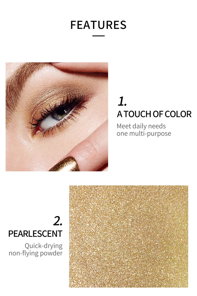 Skønhed Sundhed Qic Qi Ni Color Otte Farver Sparkling Eye Shadow Flydende Diamond Flash Eye Silkworm Bright Pearl Flydende Øjenskygge_voghion.com
