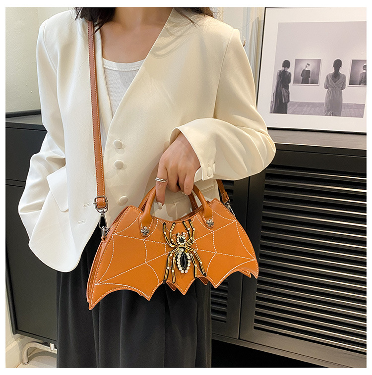 Women's Bags Handbag Fashion Creative Handmade Spider Bag Personality Embroidery Diamond Women's Bag PU Messenger Bag_voghion.com