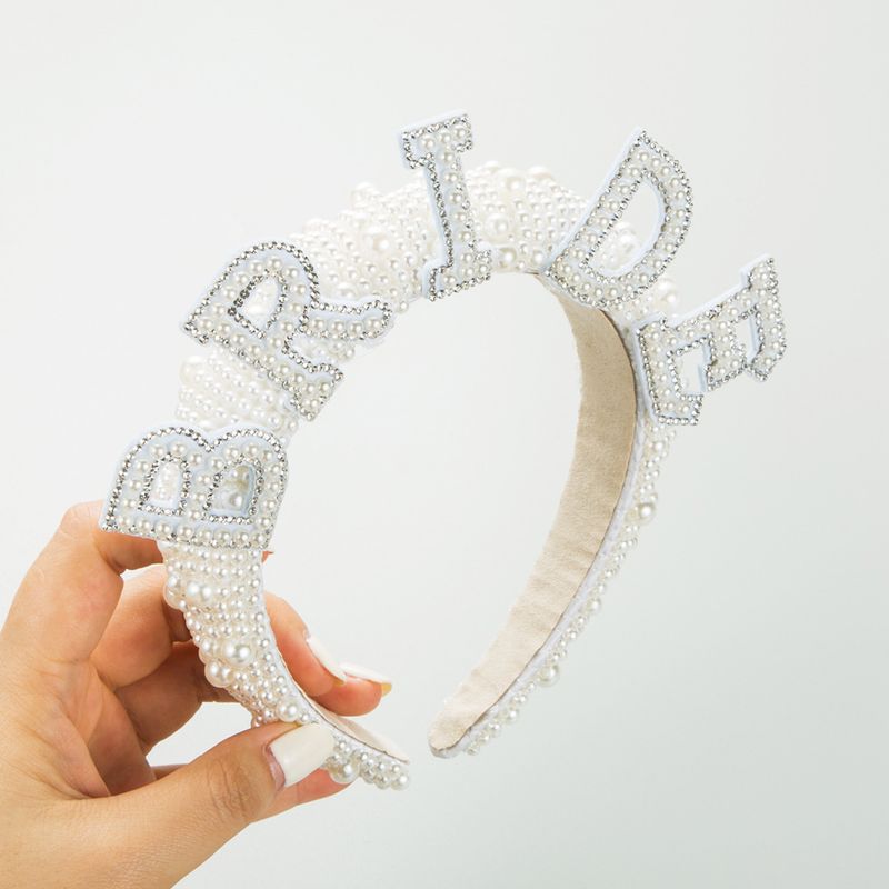 Nuovi accessori per capelli da sposa con cerchietto di perle per feste singole_voghion.com