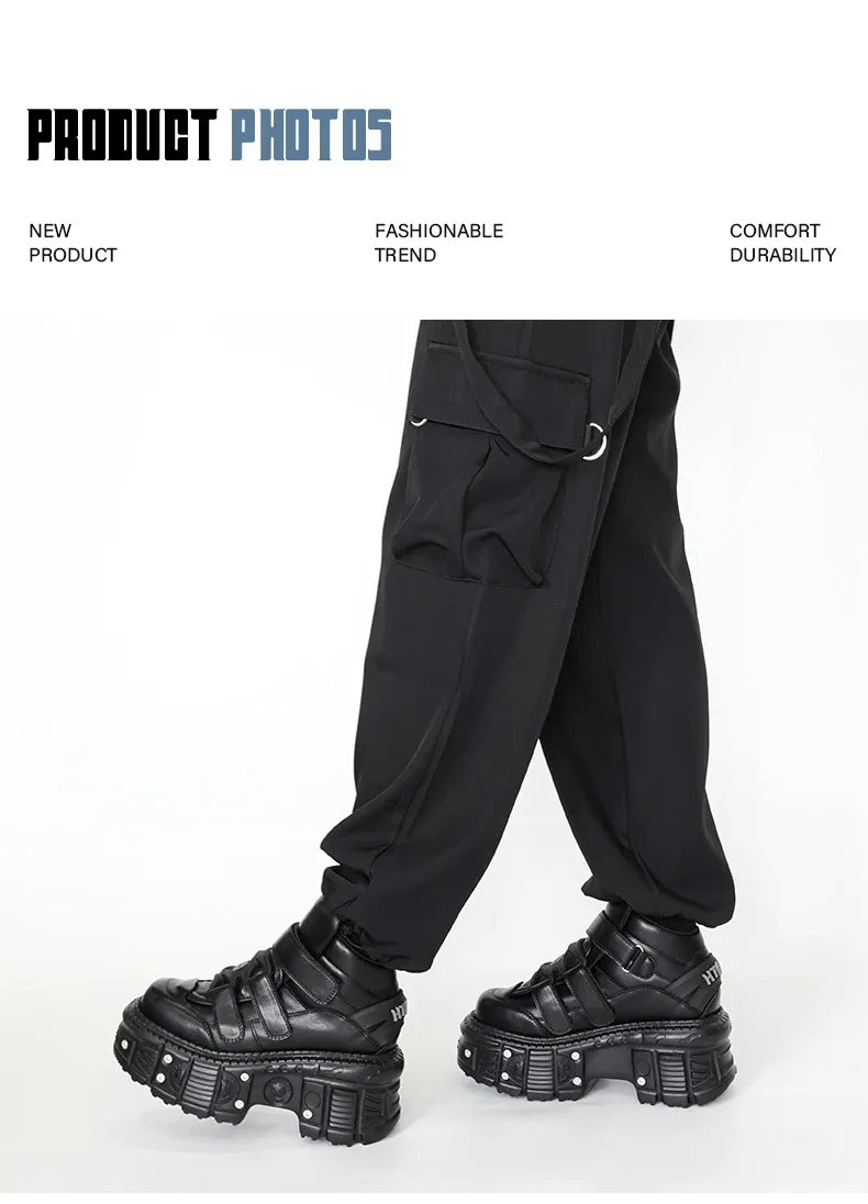 2025 Nuovo Stile Punk Scarpe da Donna Stivali alla Caviglia Gotici Rock con Lacci Tacco Altezza 9CM Scarpe con Plateau Donna Decorazioni in Metallo Sneakers da Donna_voghion.com