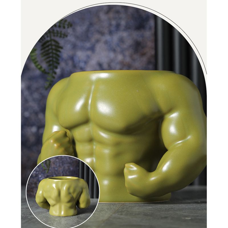 Kreative Tasse Strongman Fitness Muscle Abs Keramik Wasserbecher Desktop Storage Tube Ornament Hochwertiger Stifthalter_voghion.com